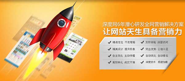 深度網6年專注營銷型網站解決方案